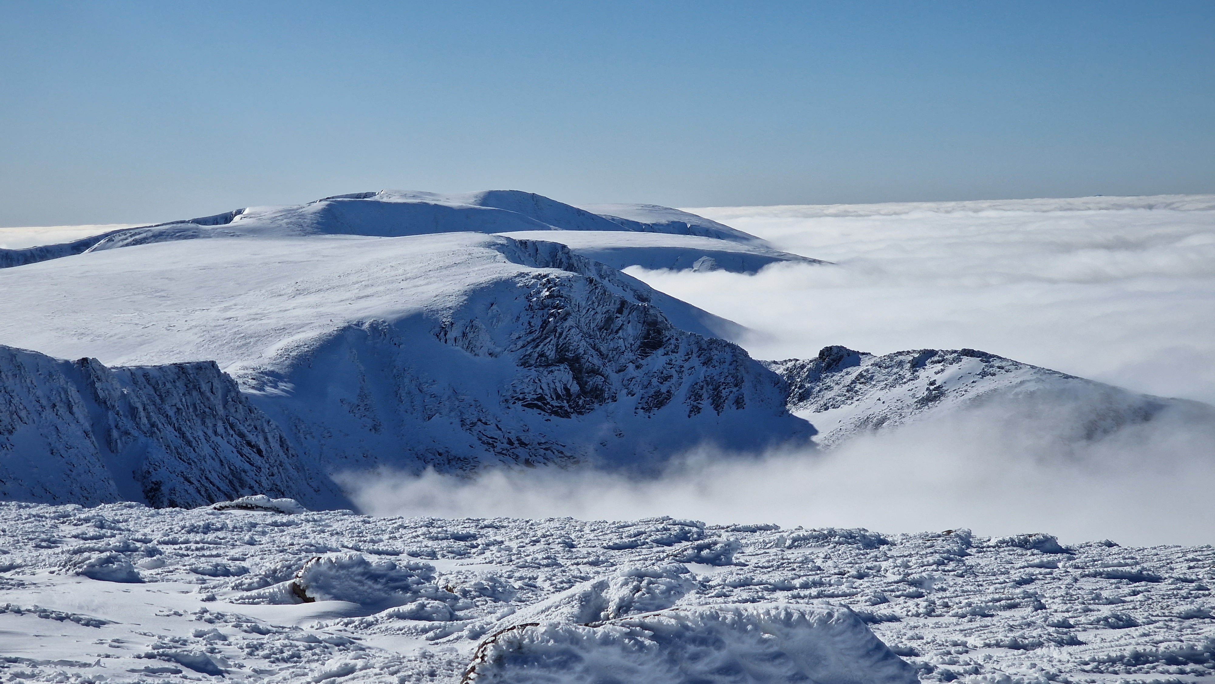 View from the summit of Cairngorm over to the Northern Coires.